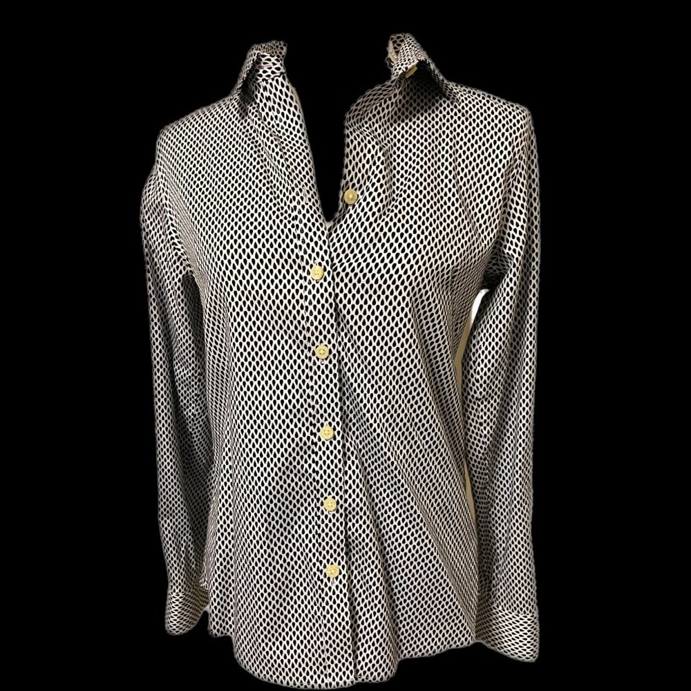 NWOT Banana Republic Teardrop Print Button Down Shirt-8P
